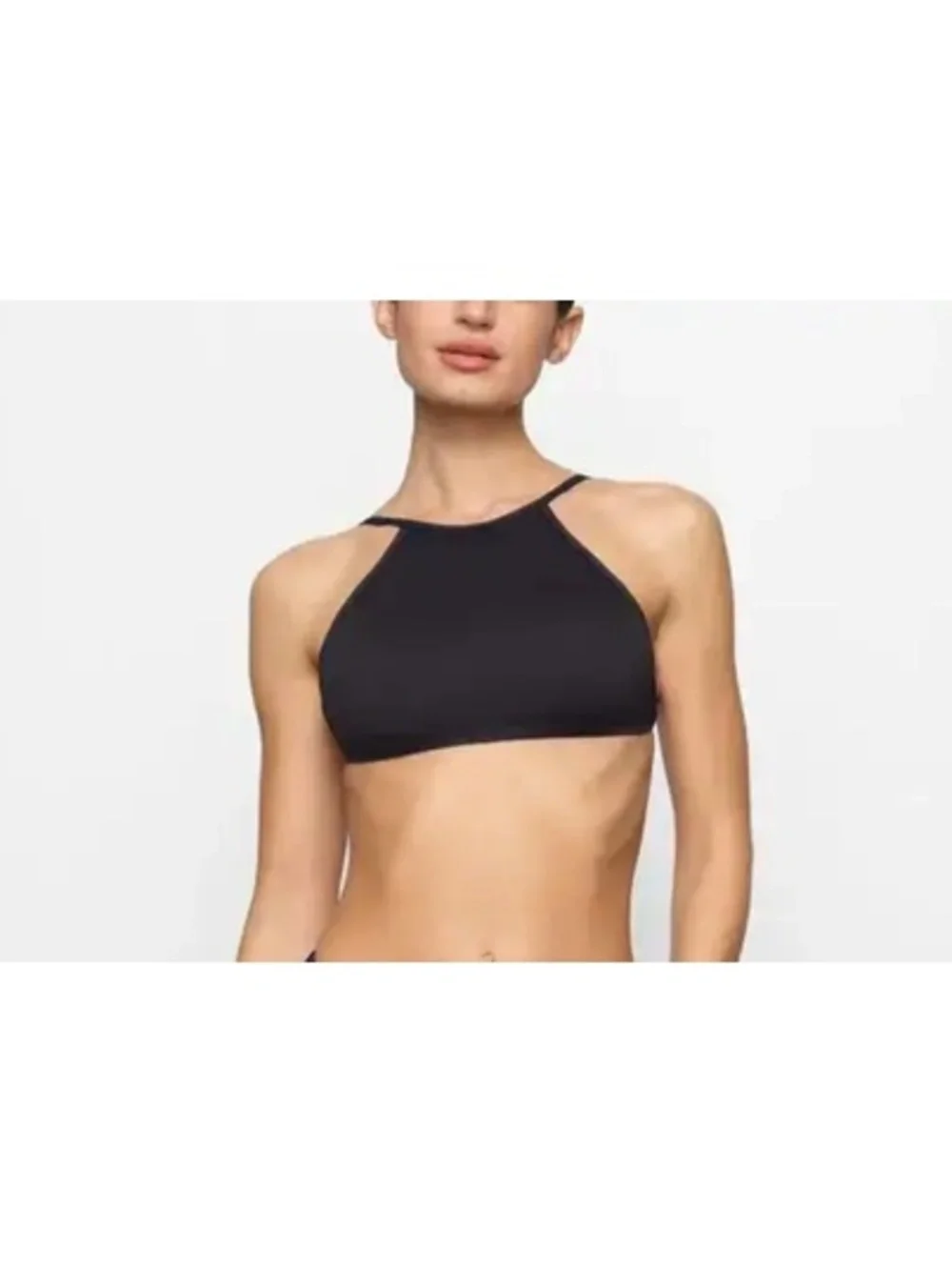 Skims Signature Swim High Neck Top & swim Signature Swim Hipster- SET IN onyx